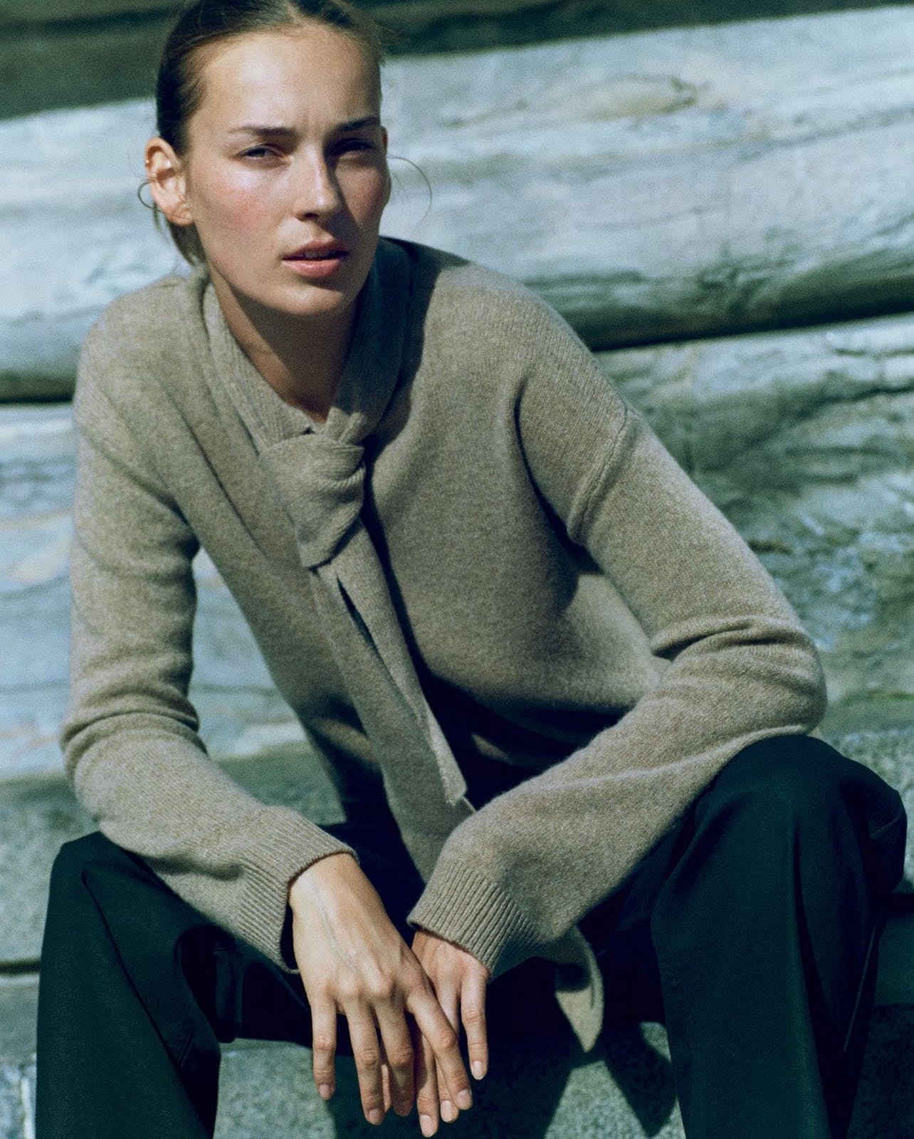 Nukka Strikket Genser - Brun/ Irish Cream